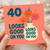 40th Birthday Card - 40 Looks Good On You, Cute Smiling Flowers in Party Hats, Fun Milestone Card