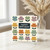 Happy Birthday Card - Retro Floral Grid, Mid-Century Modern Flowers, Bold Typographic Greeting, Colourful Pattern for Her, Him, Friend or Colleague