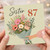 Sister 87th Birthday Card, Floral Bouquet Design
