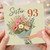 Sister 93rd Birthday Card, Floral Bouquet Birthday Card for Sister