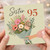 Sister 95th Birthday Card, Floral Bouquet Design