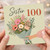 Sister 100th Birthday Card, Floral Bouquet Design