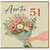 Auntie 51st Birthday Card, Floral Birthday Card for Auntie