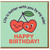 Cute Heart Cherries Birthday Card for Partner - 'Life is better with you by my side!' and 'HAPPY BIRTHDAY!' - Sweet Romantic Design