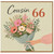 66th Birthday Card for Cousin, Floral Bouquet Design