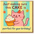 Cute Cat Birthday Card - Pink Kitty with Cupcake, Party Hat and Pun 'Just making sure this CAKE is purrfect for your birthday!' - Fun Card for Cat Lovers