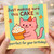 Cute Cat Birthday Card - Pink Kitty with Cupcake, Party Hat and Pun 'Just making sure this CAKE is purrfect for your birthday!' - Fun Card for Cat Lovers