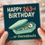 Funny Birthday Card - Happy 263rd Birthday Skeleton Coffin '... or thereabouts' Dark Humour Joke for Friends