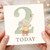 2nd Birthday Card for Kids - Cute Elephant Illustration with Big Number 2 and 'Today' - Adorable Card for Age Two