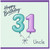 Uncle 31st Birthday Card, Happy Birthday 31 Balloon Design
