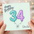 34th Birthday Card for Uncle, Happy Birthday Balloon Design