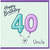 Uncle 40th Birthday Card, Happy Birthday Balloon Number 40 Card