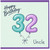 Uncle 92nd Birthday Card, Happy Birthday Balloon Number 32 Card