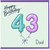 Dad 43rd Birthday Card, Happy Birthday Balloon Number 43 Card