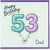53rd Birthday Card for Dad, Happy Birthday 53 Balloon Design