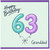 Granddad 63rd Birthday Card, Happy Birthday Balloon Numbers Grandad Card