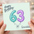 Granddad 63rd Birthday Card, Happy Birthday Balloon Numbers Grandad Card