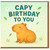 Capy Birthday To You Capybara Pun Birthday Card - Cute Animal Lover Design with Daisies and Leaves