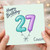 27th Birthday Cousin Card, Happy Birthday Balloon Number 27 Card