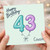 43rd Birthday Card for Cousin, Happy Birthday Balloon Design
