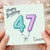 47th Birthday Card for Cousin, Happy Birthday Balloon Number 47 Card
