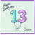 Cousin 73rd Birthday Card, Happy Birthday 13 Balloon Design