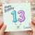 Cousin 73rd Birthday Card, Happy Birthday 13 Balloon Design