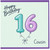 Cousin 76th Birthday Card, Happy Birthday 16 Balloon Design
