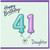 Daughter 41st Birthday Card, Happy Birthday Balloon Number 41 Card