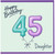 45th Birthday Card for Daughter, Happy Birthday Balloon Number 45 Card