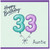 Auntie 33rd Birthday Card, Happy Birthday Balloon Number Card