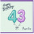 Auntie 43rd Birthday Card, Happy Birthday 43 Birthday Balloon Card