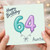 Auntie 64th Birthday Card, Happy Birthday Balloon Number 64 Card