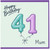 41st Birthday Card Mum, Happy Birthday 41 Balloons Card