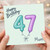 47th Birthday Card for Mum, Happy Birthday 47 Balloon Design Card