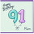 Mum 91st Birthday Card, Happy Birthday Balloon Design