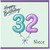 32nd Birthday Card for Niece, Happy Birthday Niece Card