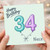 Niece 34th Birthday Card, Happy Birthday Balloon Number 34 Card