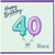Niece 40th Birthday Card, Happy Birthday 40 Balloon Design