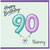 Nanny 90th Birthday Card, for Nanny - Happy Birthday Balloon Design