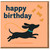 Happy Birthday Card - Playful Dachshund Chasing Biscuit Bones - Cute Sausage Dog Design for Dog Lovers, Friends & Family