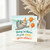 Funny Birthday Card - Cute Sloth Hanging from Branch with Party Hat and Orange Balloons - Hang in there, it's just ONE year older!