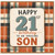 21st Birthday Card for Son, Happy 21st Birthday to an Amazing Son