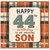 44th Birthday Card for Son