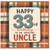 33rd Birthday Card for Uncle, Happy 33rd Birthday to an Amazing Uncle Card