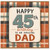 45th Birthday Card for Dad, Happy 45th Birthday to an Amazing Dad Card