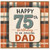 75th Birthday Card for Dad, Happy 75th Birthday to an Amazing Dad