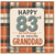 83rd Birthday Card for Granddad