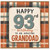 Granddad 93rd Birthday Card, Happy 93rd Birthday to an Amazing Grandad