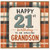 21st Birthday Card for Grandson